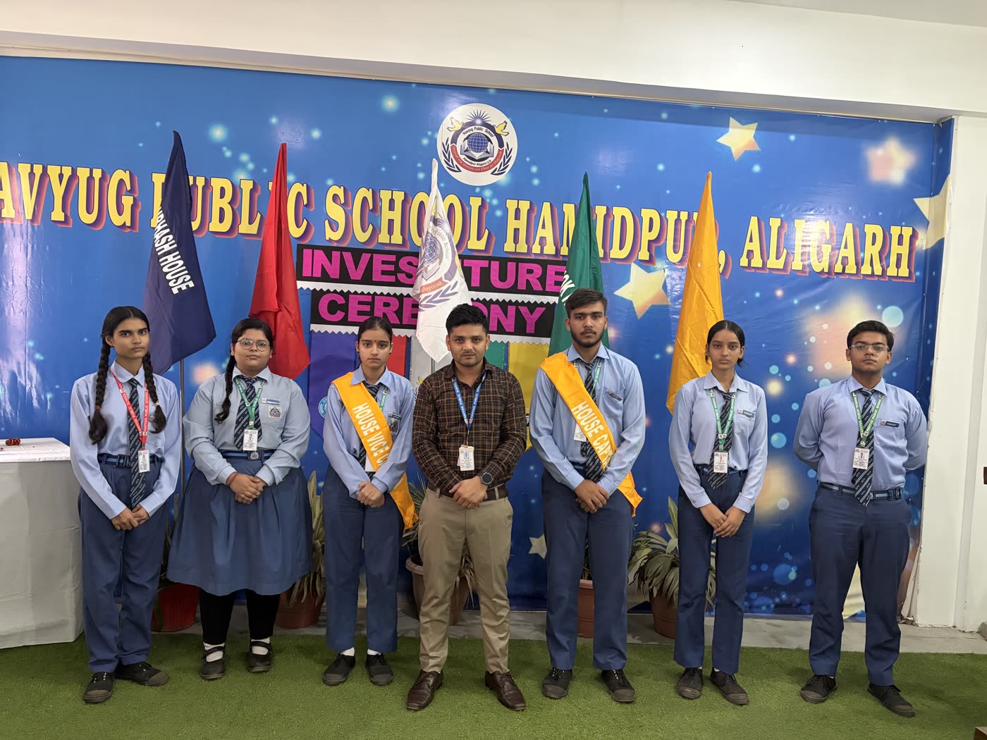 House Vice Captains & Prefects with Teacher