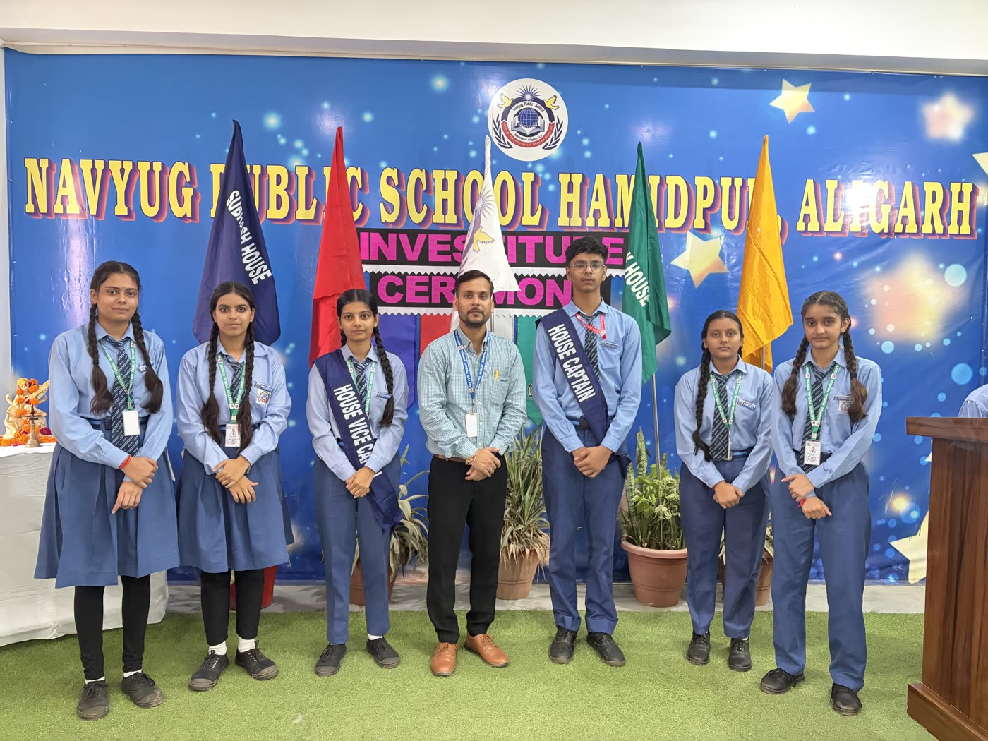 House Prefects & Captain with Teacher
